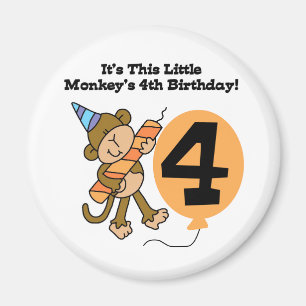 リトルモンキー4th誕生日Tシャツとギフト マグネット