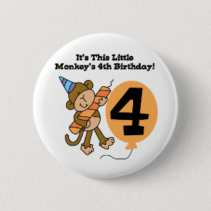 リトルモンキー4th誕生日Tシャツとギフト 缶バッジ