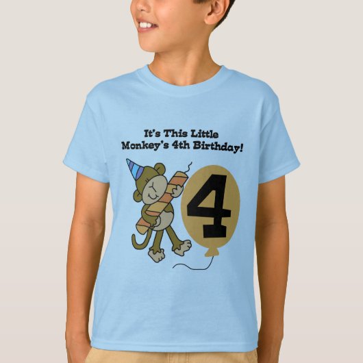 リトルモンキー4th誕生日Tシャツとギフト Tシャツ (正面)