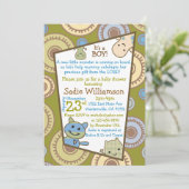 リトルモンスターのクリスチャン ベイビーシャワーの招待状 招待状 (スタンド正面)