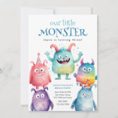 リトルモンスターの子供の誕生日パーティー 招待状 (正面)