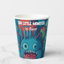リトルモンスターの誕生日パーティーブルーレッド 紙コップ