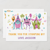 リトルモンスターの誕生日 サンキューカード (正面/裏面)