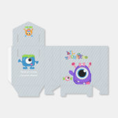 リトルモンスターをテーマにしたバースデーパーティーゲストのお願い フェイバーボックス (折り畳みなし)