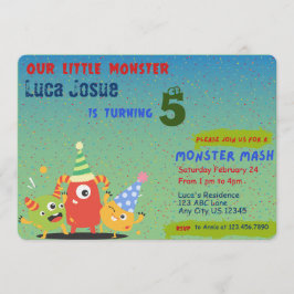 リトルモンスターをテーマにした誕生日パーティーの招待状です 招待状