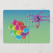 リトルモンスターをテーマにした誕生日パーティーの招待状です 招待状 (裏面)