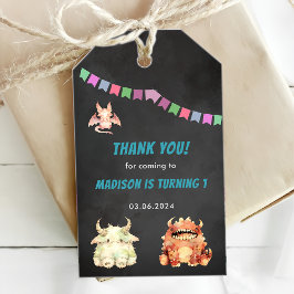 リトルモンスターをテーマにした誕生日パーティー ギフトタグ