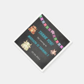 リトルモンスターをテーマにした誕生日パーティー スタンダードカクテルナプキン (角)