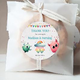 リトルモンスターをテーマにした誕生日パーティー フェイバータグ