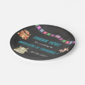 リトルモンスターをテーマにした誕生日パーティー ペーパープレート (アングル)