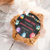 リトルモンスターをテーマにした誕生日パーティー ラウンドシール