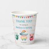 リトルモンスターをテーマにした誕生日パーティー 紙コップ (正面)
