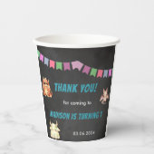 リトルモンスターをテーマにした誕生日パーティー 紙コップ (正面)