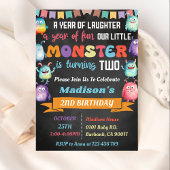 リトルモンスターをテーマにした2回目の誕生日パーティー 招待状
