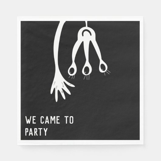 リトルモンスターエイリアン誕生日 スタンダードランチョンナプキン (正面)