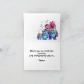 リトルモンスターカラフル誕生日サンキューカード サンキューカード (内部)