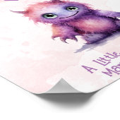 リトルモンスターガール赤ちゃんシャワーカード&ギフト ポスター (角)