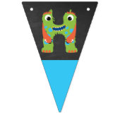 リトルモンスターシャルボードハッピーバースデー バンティングフラッグ (第1の旗)