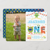 リトルモンスターシャルボードボーイ1stバースデーフォトI 招待状 (正面/裏面)