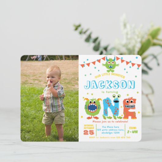 リトルモンスターシャルボードボーイ1stバースデーフォトI 招待状 (スタンド正面)