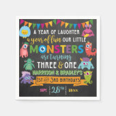 リトルモンスターシャルボード第1および第3共同誕生日 スタンダードカクテルナプキン (正面)