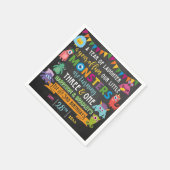 リトルモンスターシャルボード第1および第3共同誕生日 スタンダードカクテルナプキン (角)