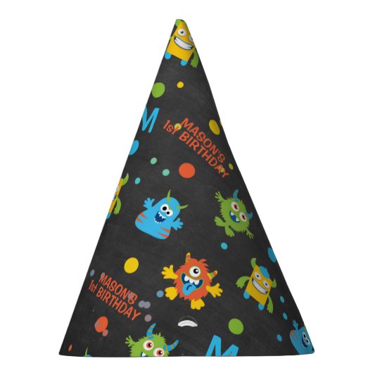 リトルモンスターシャルボード1歳の誕生日 パーティーハット (右)