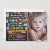 リトルモンスターシャルボード2ndバースデーフォト 招待状 (正面)