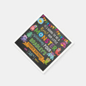 リトルモンスターシャルボード4th誕生日パーティー スタンダードカクテルナプキン (角)