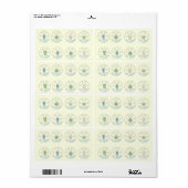 リトルモンスタースピーキングチョコレートキスメッセージカード ラベル (フルシート)