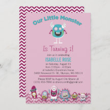 リトルモンスターズガールバースデーパーティーの招待