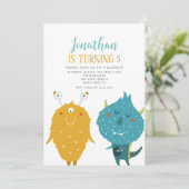 リトルモンスターズ・ブルーとイエローバースデーパーティー 招待状 (スタンド正面)