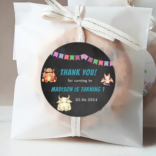 リトルモンスターテーマの誕生日 フェイバータグ