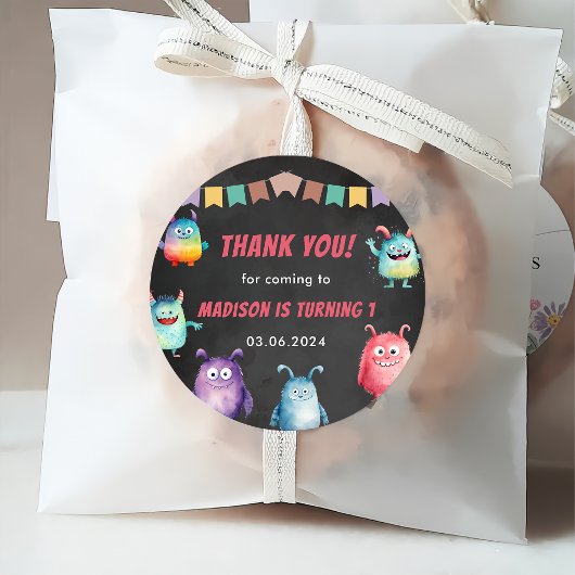 リトルモンスターテーマの誕生日 フェイバータグ