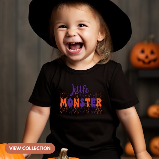 リトルモンスターハロウィンマッチングファミリー幼児 トドラーTシャツ