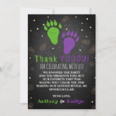 リトルモンスターハロウィーンジェンダーがパーティーを明かす サンキューカード (正面)