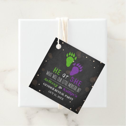 リトルモンスターハロウィーンジェンダーがパーティーを明かす フェイバータグ (インサイチュ)