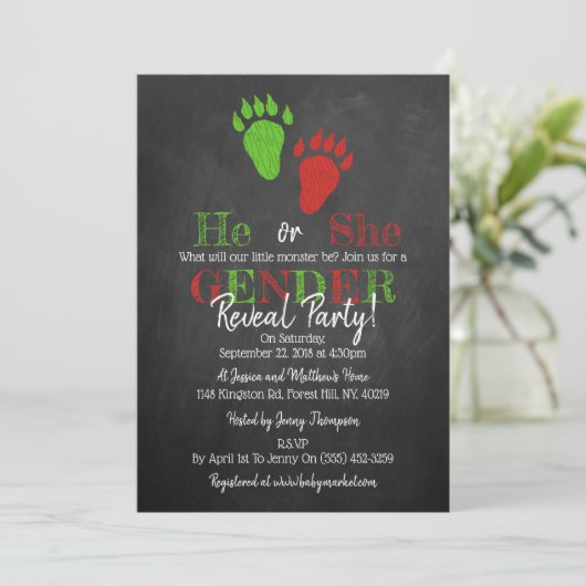 リトルモンスターハロウィーンジェンダーがパーティーを明かす 招待状 (スタンド正面)