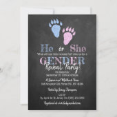 リトルモンスターハロウィーンジェンダーがパーティーを明かす 招待状 (正面)