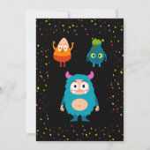 リトルモンスターハロウィーン衣装バースデーパーティー 招待状 (裏面)