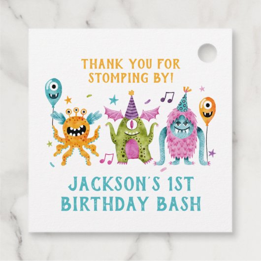 リトルモンスターバースデーパーティーありがとう フェイバータグ (裏面)