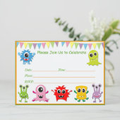 リトルモンスターバースデーパーティ招待状 招待状 (スタンド正面)