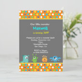 リトルモンスターバースデーパーティ招待状 招待状 (スタンド正面)