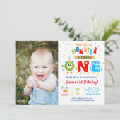 リトルモンスターファーストバースデーパーティ招待状 招待状 (スタンド正面)