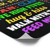 リトルモンスターファースト誕生日の黒板 ポスター (角)