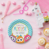 リトルモンスターファースト誕生日パーティープレート ペーパープレート (パーティー)