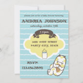 リトルモンスターベビーシャワー招待状（少年） 招待状 (裏面)