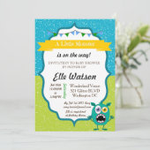 リトルモンスターベビーシャワー招待状 招待状 (スタンド正面)