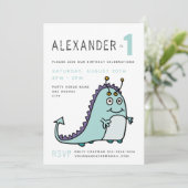 リトルモンスターボーイズ1歳の誕生日パーティー 招待状 (スタンド正面)