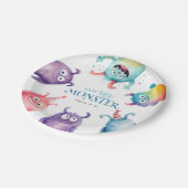 リトルモンスター子供の誕生日パーティー ペーパープレート (アングル)